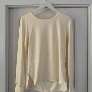 Varley Cream Long Sleeve Tee